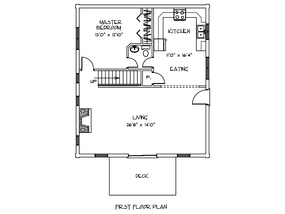 Mapleridge Log Home First Floor Plan